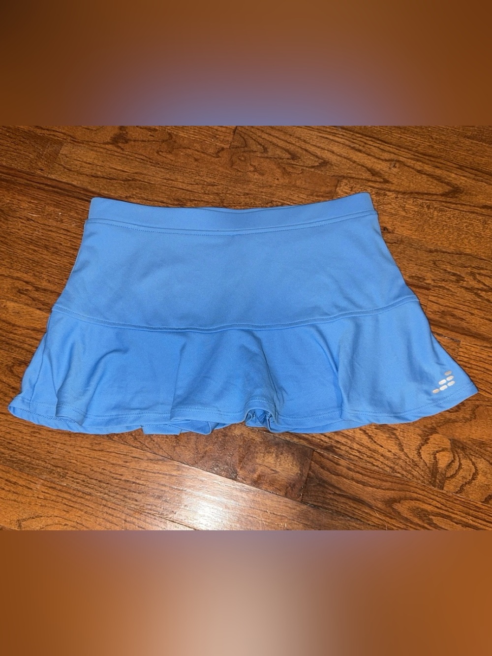Blue BCG tennis skirt with built-in-shorts